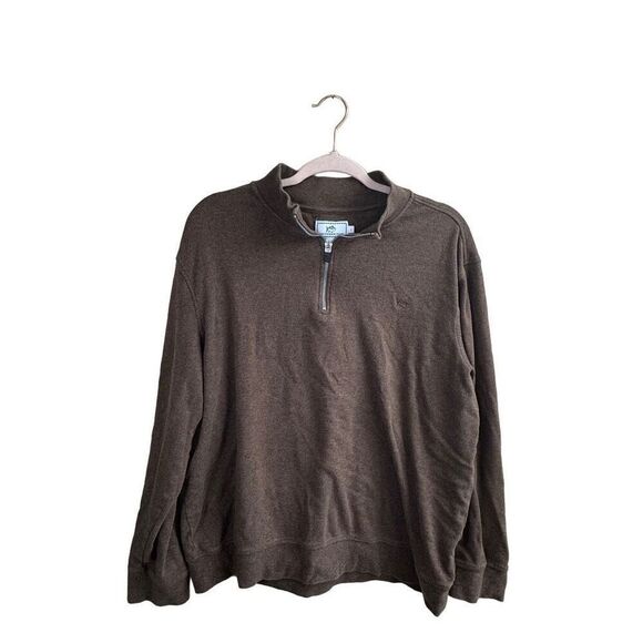 Southern Tide Men’s Quarter Zip‎ Pullover Brown Size Large - Picture 2 of 6